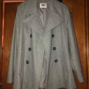 Old Navy Peacoat. Light Grey.